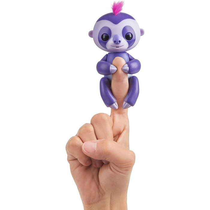 Інтерактивна іграшка Fingerlings лінивець фіолетовий Мардж 3752, реагує на звуки, рухи та дотики