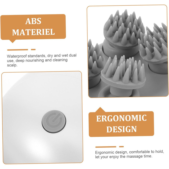 Набір інструментів для головки Електрична ручна головка для шиї Масажна щітка для шкіри голови Масажна щітка для шкіри голови Масажна головка Розминання преса, 1