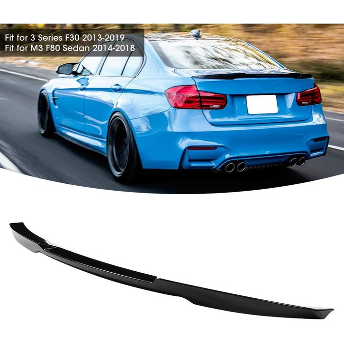 Для заднього спойлера M4 Style Spoiler, Глянцевий спойлер дверей багажника Gloss Black для 3 Series F30/M3 F80 2013-2019