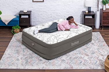 Надувний ліжко Cushify Top від Bestway TriTech з вбудованим електричним насосом Double XL/Mid 203 x 152 x 46 см