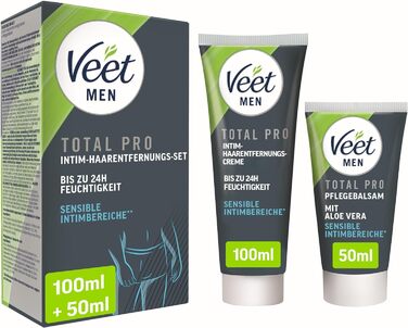 Набір для інтимної епіляції Veet спеціально для використання в чутливих інтимних зонах набір містить крем для інтимної епіляції (3 х 100 мл) зі шпателем бальзам для догляду (3 х 50 мл) - 3 упаковки