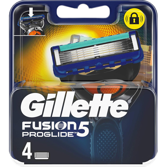 Леза для бритви Gilette Fusion5 ProGlide, 4 шт. и ука (1 упаковка)