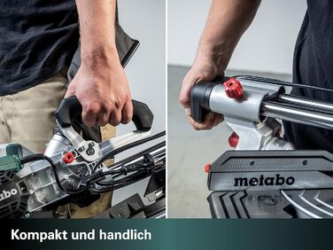 Торцювальна пила Metabo KGS 305 M - 613305000 - з лінією Precision Cut Line, пиляльним диском 305 мм і функцією протягування - довжина кабелю 2 м