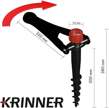 Тримач парасольки Ground Anchor Black для пляжу Земляний луг Сад для відпочинку та кемпінгу Зроблено в Німеччині, 20006