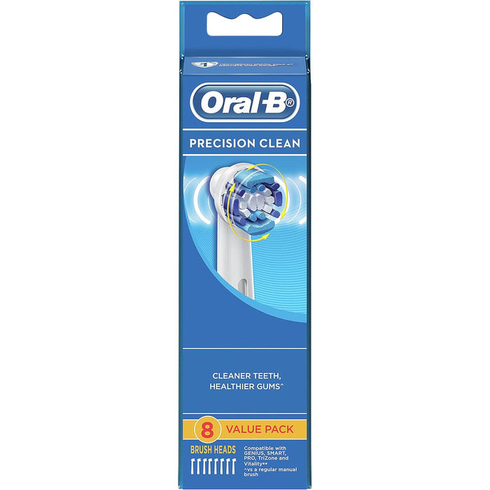 Щітки Braun Oral-B Precision Clean 8 (для всіх обертових зубних щіток фірми Oral-B)