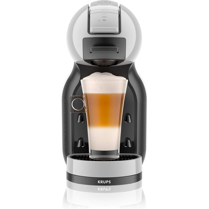 Кавоварка Krups Nescaf Dolce Gusto Mini Me KP123BK та інші напої, автоматична, 0,8 л, сіра/чорна