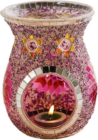 Тримач для чайної лампи haohaiyo Aroma Lamp, керамічна ароматична лампа Ароматична лампа, вітражна ароматерапевтична лампа в турецькому стилі кав'ярня бар головний стіл прикраса