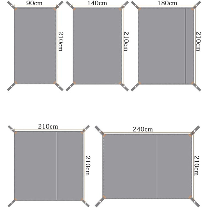 Багатофункціональний намет Groundsheet Ideal Зовнішні двері багажника Спортивний ультралегкий 140*210 см