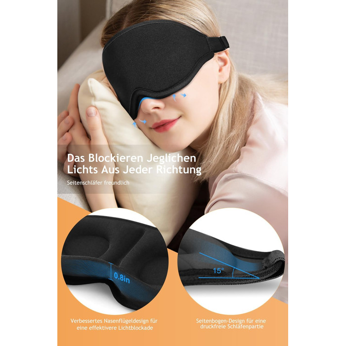 2, 2023 Upgraded 3D Eye Mask for Men and Women, 100 Opaque, with regulable Elastic Band and bersups, Ideal for Travel, Black, 2, 2023 Upgraded 3D Eye Mask for Men and Women, 100 Opaque, with regulable Elastic Band and bersups, Ideal for Travel, Black