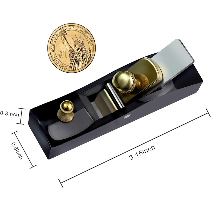 Міні-рубанок по дереву, Рубанок, Міні-рейсмус Одноручний рубанок, Ручний рубанок Деревина, Міні-рейсмус Деревина, Ручний рубанок маленький, Ідеально підходить для деревообробки, обрізки, стругання деревини, згладжування поверхні Чорний
