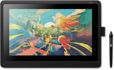 Планшет Wacom Cintiq 16 Creative Pen Display Tablet (для ескізів, ілюстрацій і малювання безпосередньо на екрані, з дисплеєм Full HD (1 920 x 1 080), підходить для Windows і Mac), чорний (16 дюймів, комплект з пультом дистанційного керування ExpressKey)