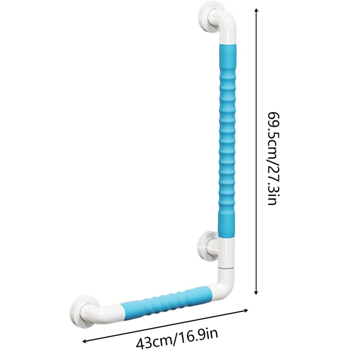 Захисна планка з нержавіючої сталі, Поручень для ванни та душу, Поручень з нержавіючої сталі, Поручень, Поручні для людей похилого віку (Білий, 51 см/20 дюймів) 51 см/20 дюймів Білий