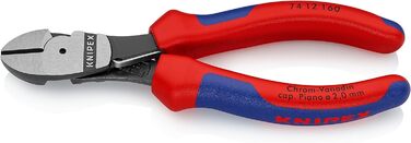 Діагональні кусачки Knipex Kraft чорні атраментовані, з багатокомпонентними ручками 160 мм 74 12 160