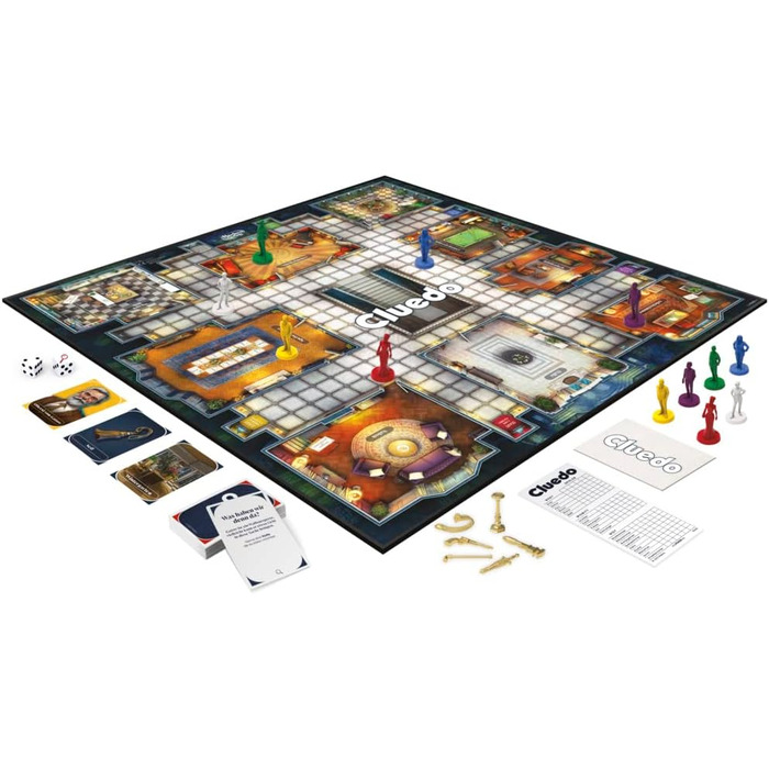 Настільна гра Hasbro Gaming Cluedo для дітей віком 8, перероблене Cluedo для 2-6 гравців, детективна гра, сімейна гра для дітей та дорослих Classic Single