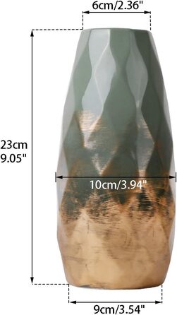 КОЛЕКЦІЇ ТЕРЕЗИ Зелене золото Керамічна ваза Маленька ваза для квітів Сучасна настільна ваза Квіти Рослини Прикраса столу Керамічна ваза Деко Висота 23см Ø10см День матері Подарунки для мами
