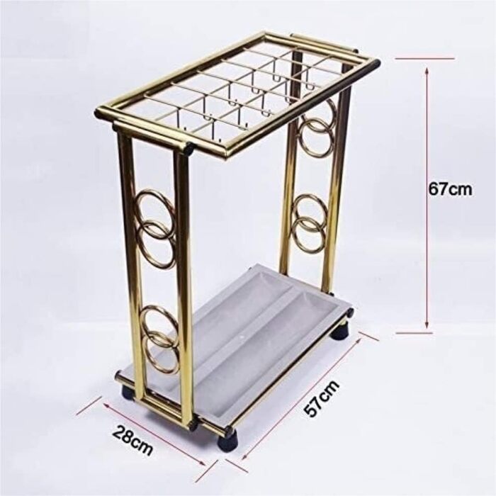Підставка для домашньої парасольки DRMEE Підставка для парасольок з нержавіючої сталі Контейнер для зберігання парасольок Домашній офіс Готель Стійка для зберігання парасольок Тримач парасольки Підставка для парасольки Кутова підставка для парасольок 57 *