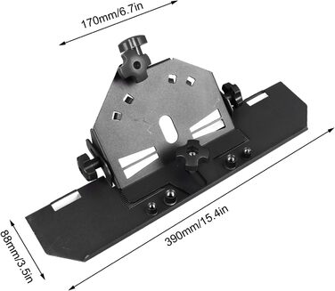 Косинець для керамічної плитки, 45-градусний скос для кутової шліфувальної машини 115 125 (чорний гвинт і гайка)