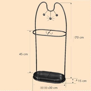 Підставка для парасольок NSTVVEE, металева підставка для парасольки, побутова підставка для парасольки, тримач для парасольки з гачком, піддон для крапель (чорний)