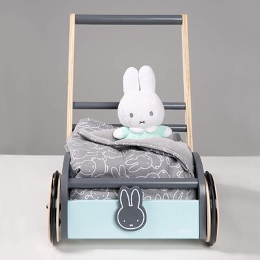 Ходунки Roba Baby Miffy з гальмом - Ходунки для дітей - Можна використовувати як коляску для ляльок - для дівчаток і хлопчиків - деревна м'ята зелена / антрацит