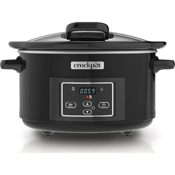 Цифрова мультиварка Crock-Pot з відкидною кришкою Регульований час приготування 4,7 літра (4-5 осіб) Чорний (Нержавіючий Метал) CSC052 шт. Чорний 4.7 л