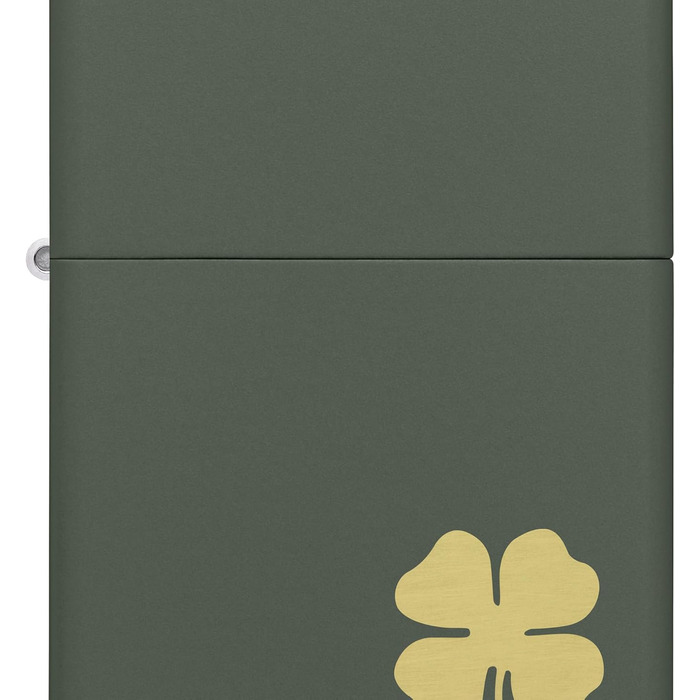 Кишенькова запальничка Zippo Four Leaf Clover Green Matte Кишенькова запальничка