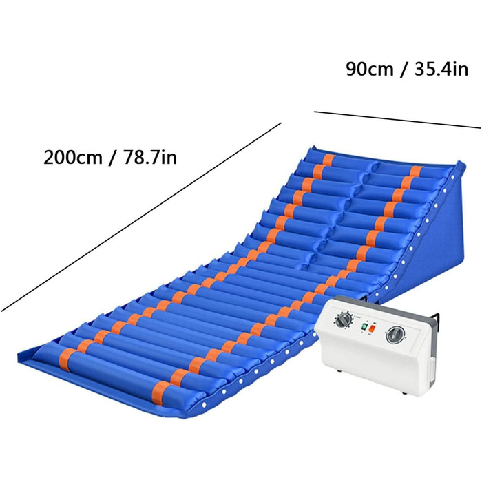 Протипролежневий матрац, надувна повітряна подушка для ліжка, наповнювач матраца проти тиску з повітряним насосом, матрац з чергуванням тиску з підйомом і функцією перекидання вліво і вправо, матрац для ліжка