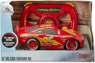 Машинка на дистанційному управлінні Lightning McQueen Pixar Cars, 15 см / 6, 2,4 ГГц, рухається в чотирьох напрямках, години задоволення від водіння, підходить для дітей віком від 3 років і старше