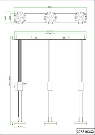 Світлодіодний торшер Trio Lights Franklin 426510208, Метал в т.ч. 35 Вт LED, Зміна кольору, Диммер (нікель-матовий, підвісний 3-полум'яний)