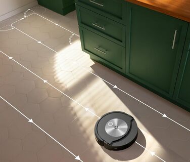 Робот-пилосос iRobot Roomba Combo j7 (c7156) з функцією виявлення/уникнення об'єктів, картографування, 4-етапне прибирання, цілеспрямоване прибирання кімнати або території, сумісний з голосовим помічником, колір Navy Blue