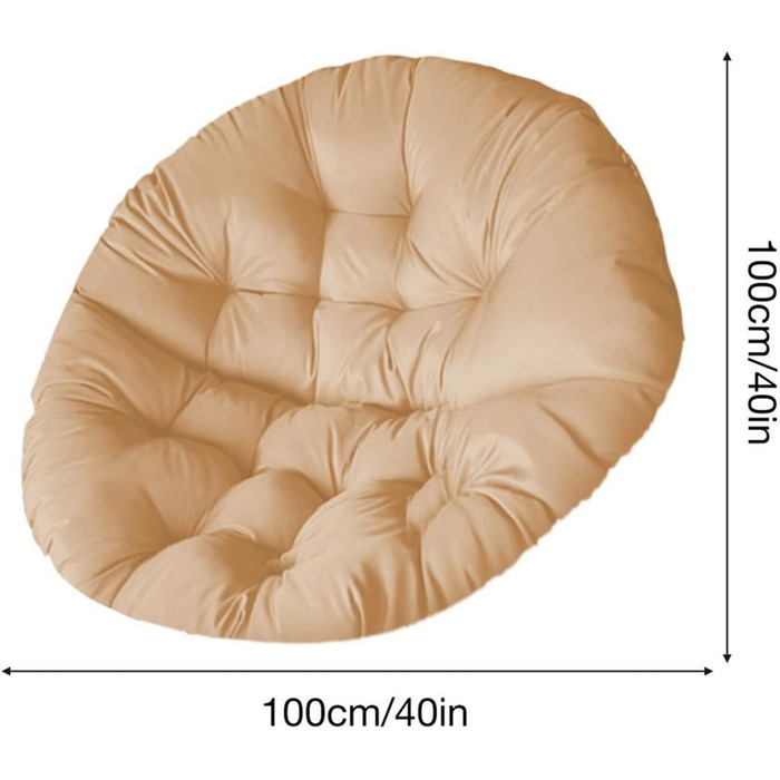 Сад Патіо Плетене крісло Papasan Подушка для сидіння Кругла велика Подушка для сидіння Papasan Крісло Подушка для дому Підвісні крісла Килимки для подушки сидіння (червоний)