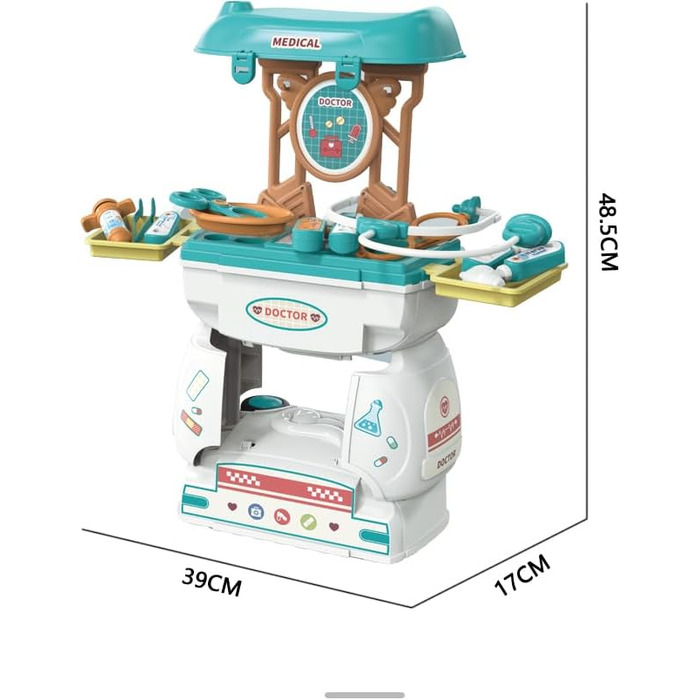 Випадок лікаря для дітей іграшковий набір 2 в 1 дитячий транспортний засіб лікар подарунок від 3 років 24 частини