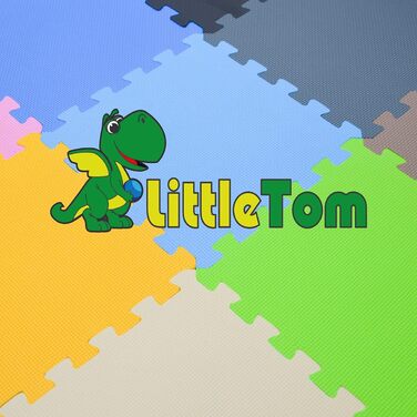 Ігровий килимок LittleTom з 9 предметів Дитячий килимок-головоломка з нуля - 30x30 Килимок для повзання Baby - Ігровий килимок Дитяча ковдра Ігрова ковдра - Килимок для підлоги Дитяча дитяча - Дитячий килимок Захисний килимок для підлоги Дитяча іграшка (к