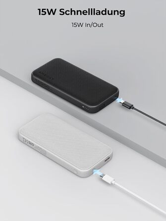 Маленький, але міцний, 15 Вт USB C вхід і вихід, зовнішні батареї для мобільних телефонів, сумісні зі смартфонами, планшетами, ноутбуками, навушниками тощо, 10000mAh 2 Pack Ultra Slim Power Bank