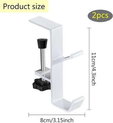 Тримач для сумки для столу, 2 частини сумочка тримач регульований сумка гачок навушників під стіл багатофункціональний сумка тримач стіл для офісу студента