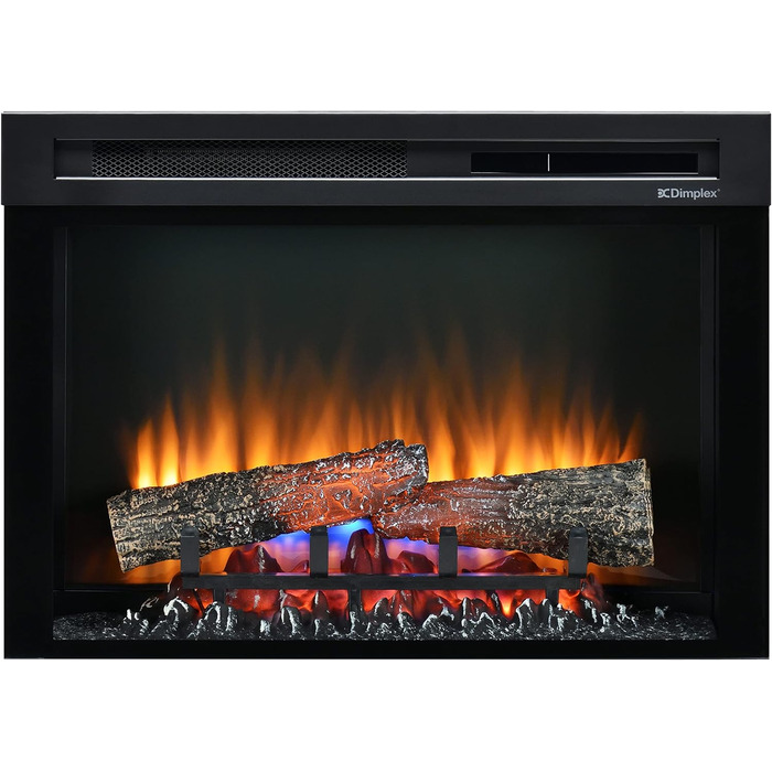 Електрична камінна топка Dimplex 211002 XHD28 Firebox 28 LED Lights - Запатентований ефект полум'я Optiflame - Пульт дистанційного керування в комплекті, чорний (26')