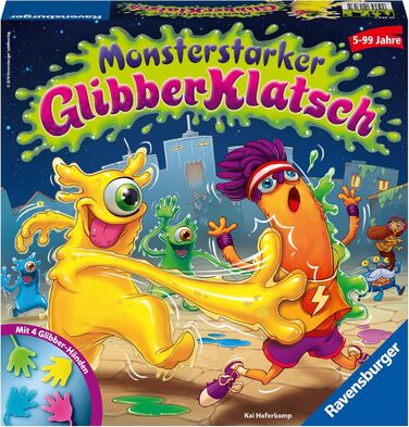 Дитяча гра Ravensburger Monsterstarker Glibber-Klatsch, салонна та сімейна гра, для дітей та дорослих, для 2-4 гравців, від 5 років Monsterstarker Glibberklatsch