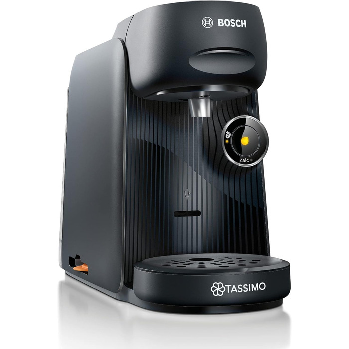 Капсульна машина Bosch Tassimo Finesse TAS16B7 кавоварка by, 70 напоїв, більш насичена кава одним натисканням кнопки, автоматичне вимкнення, ідеально дозована, компактна, 1400 Вт, чорна